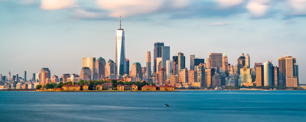 Upper West Side, Manhattan skyline.